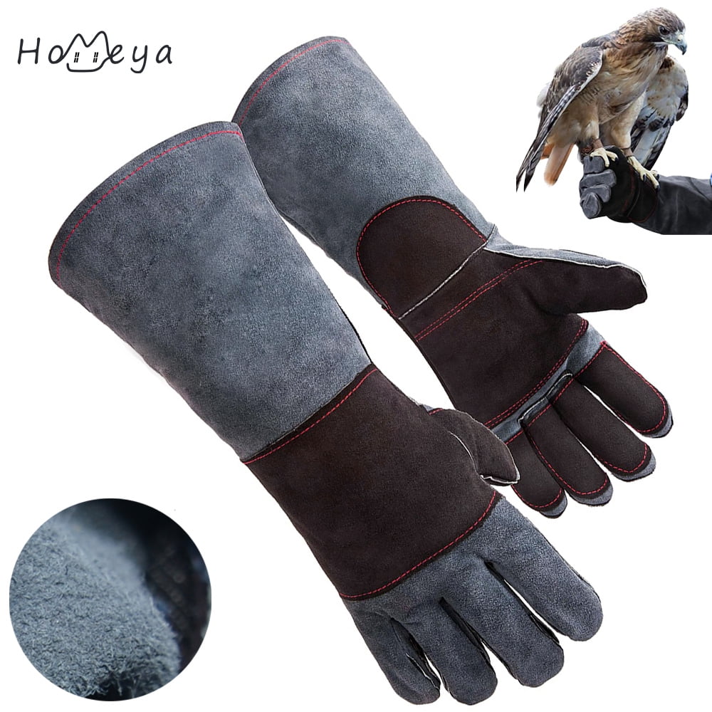 Homeya Animal Handling Gloves Bite Proof Reinforced Leather Padding Gloves Dog Cat Scratch Homeya Animal Handling Gloves Bite Proof Reinforced Leather Padding Gloves Dog Cat Scratch