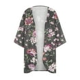 Dyegold Kimonos For Women Boho Floral Print Lightweight Cardigans 3/4