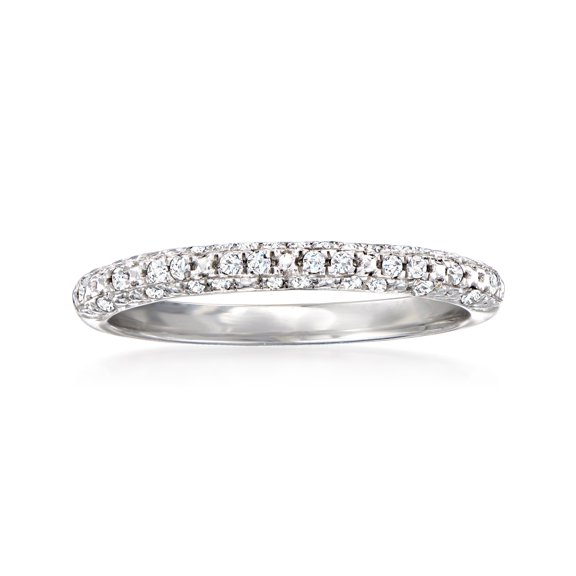 Pure Collection by Ross-Simons 0.15 ct. t.w. Diamond Cluster Band in Sterling Silver, Women's, Adult