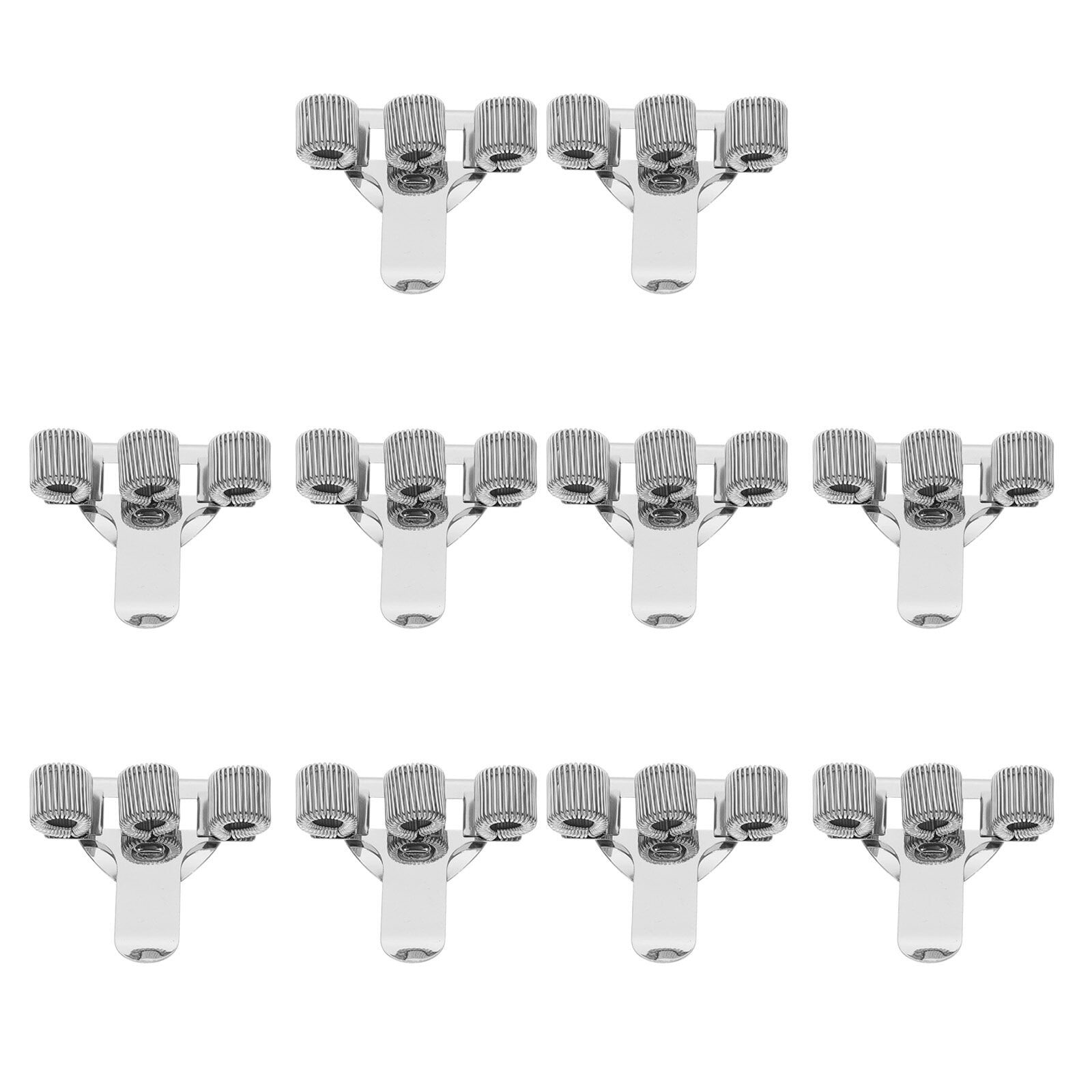 10pcs Metal Pen Holders Pen Holder Pocket Clips Triple Metal Pen Holders