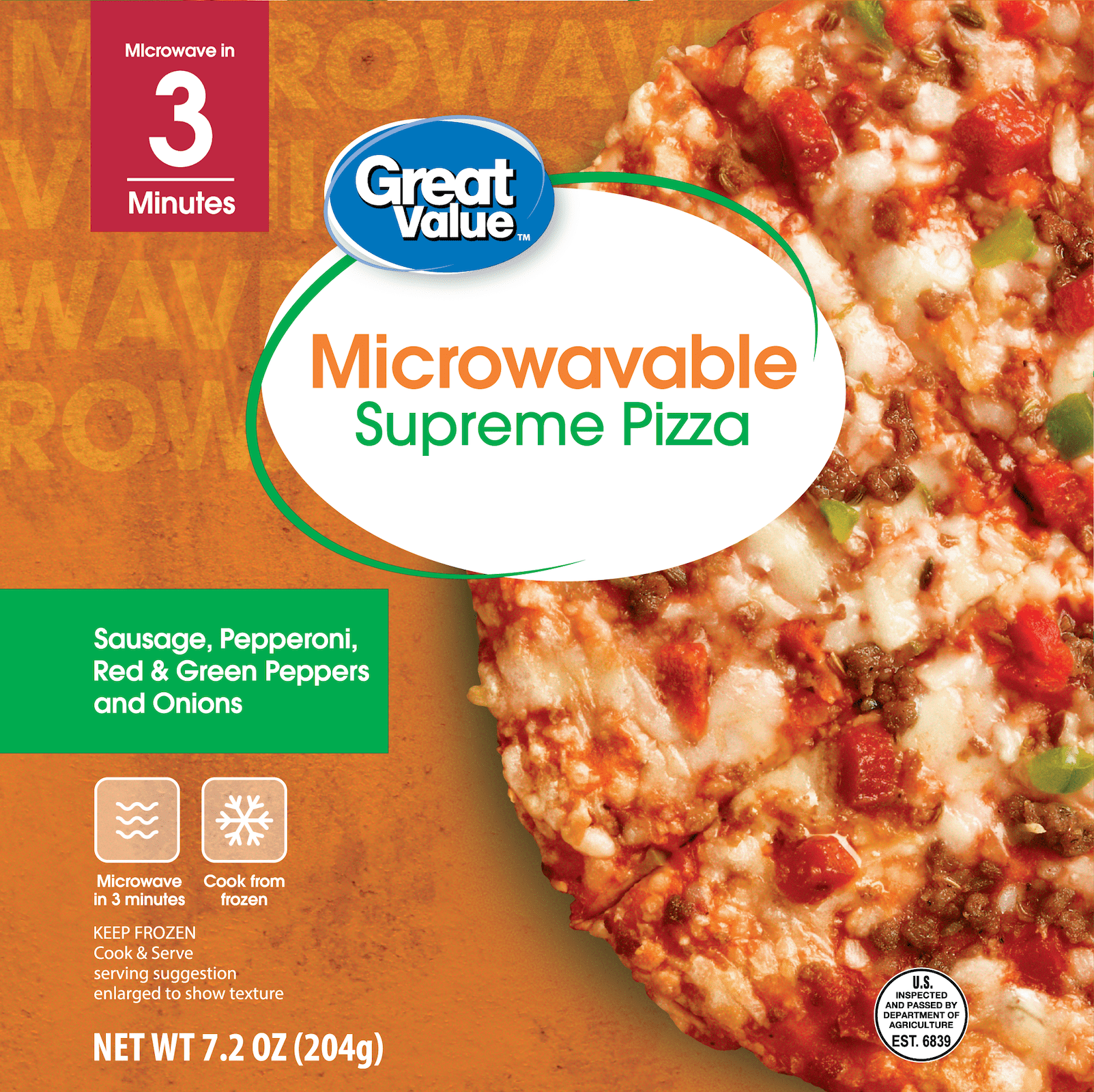 Microwave Supreme Pizza