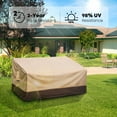 thumbnail image 6 of PatioGem Outdoor Furniture Cover, Waterproof Patio Chair Sofa Loveseat Lounge Bench Cover, 600D Heavy Duty 3-Seat Rectangle Couch Cover with Air Vents, Beige & Brown, 6 of 9