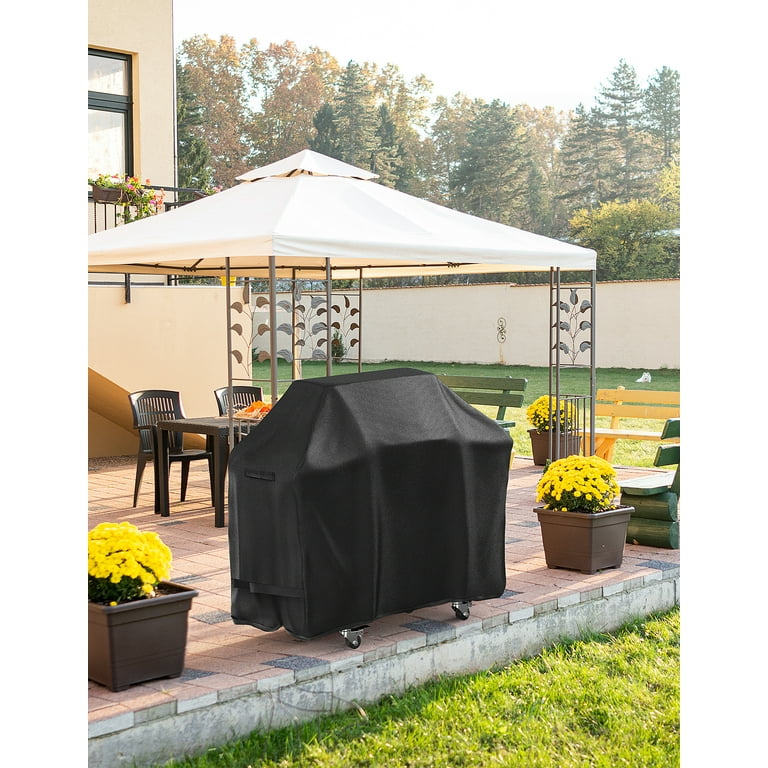  BBQ Grill Cover, Waterproof, Weather Resistant, Rip-Proof,  Anti-UV, Fade Resistant, with Adjustable Velcro Strap, Gas Grill Cover for  Weber,Char Broil,Nexgrill Grills, etc. 58 inch, Black : Patio, Lawn & Garden