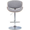 thumbnail image 3 of Trent Home 32.7" Contemporary Metal Adjustable Bar Stool in Gray, 3 of 9