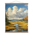 thumbnail image 1 of Uxcell 1 Set Magnetic Poster Hanger Frame 16.14" Wooden Magnet Picture Hangers Frames Wide Hanging Kit Dark Brown, 1 of 6