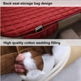 thumbnail image 5 of New Comfortable Velvet Non Slide Winter Car Seat Cover Rear Seat Cover Rear Flocking Cloth Cushion Auto Protector Mat Pad RED, 5 of 8