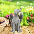 thumbnail image 4 of Desktop Decor,Resin Dog Decor Statue Outdoor Garden Sculpture Angel Puppy Decoration & Hangs, 4 of 9