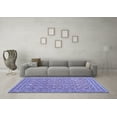 thumbnail image 3 of Ahgly Company Machine Washable Indoor Square Persian Blue Traditional Area Rugs, 5' Square, 3 of 4