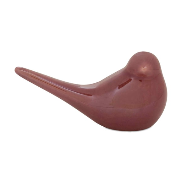 Melrose Set of 12 Brick Red Bird Porcelain Tabletop Figurines 3.75"