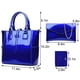 thumbnail image 5 of Bolso de mano de mujer de 3 piezas + bolso de hombro + bolso para tarjetas, piel sintética brillante con asa superior, bolso bandolera, bolso de hombro, monederos, 5 of 7