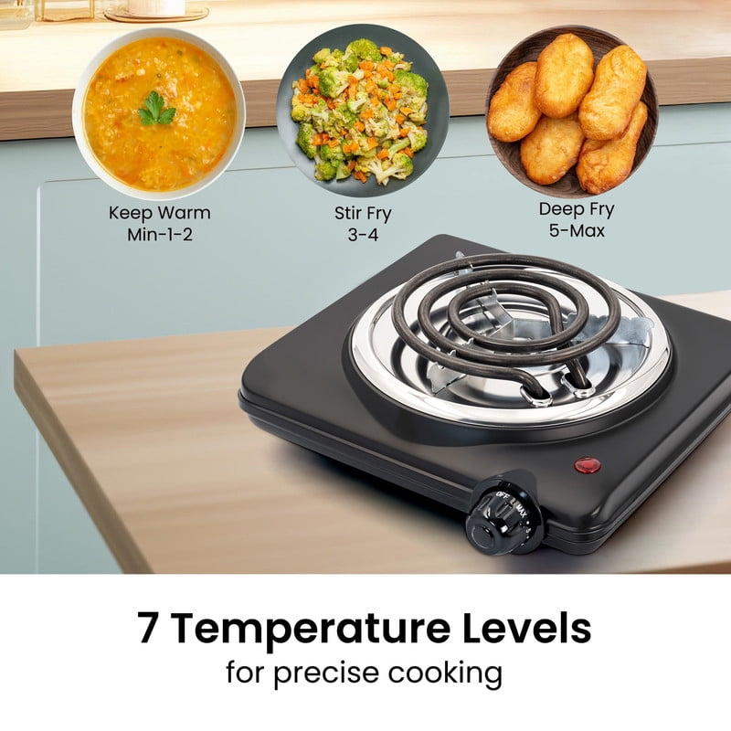 Elite Cuisine ESB050 Single Coiled Electric Burner Hot Plate