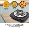 thumbnail image 2 of Elite Cuisine ESB050 Single Coiled Electric Burner Hot Plate, 2 of 4