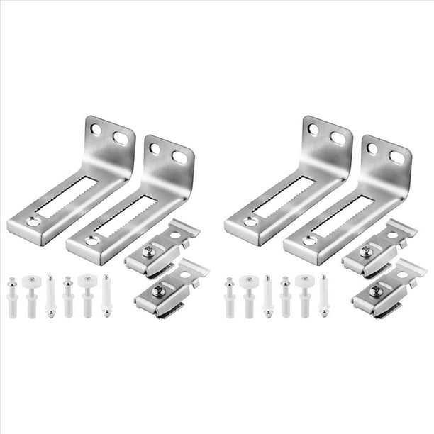 Juego de Herrajes para Puertas Plegables, 4 Paquetes de Herrajes para Puertas con Persianas, Contiene Pivotes Superior e Inferior, Soportes y Rueda GuíA