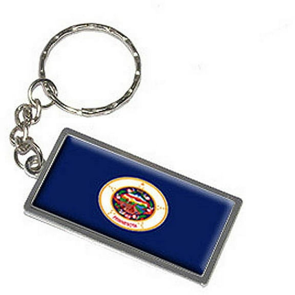 Minnesota State Flag Keychain Key Chain Ring