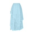 thumbnail image 5 of Women's Skirt Fashion Solid Color Elastic Waist Skirts Ethnic Style Lace Retro Irregular Half Jupes Mujer Holiday Streetwear, 5 of 7