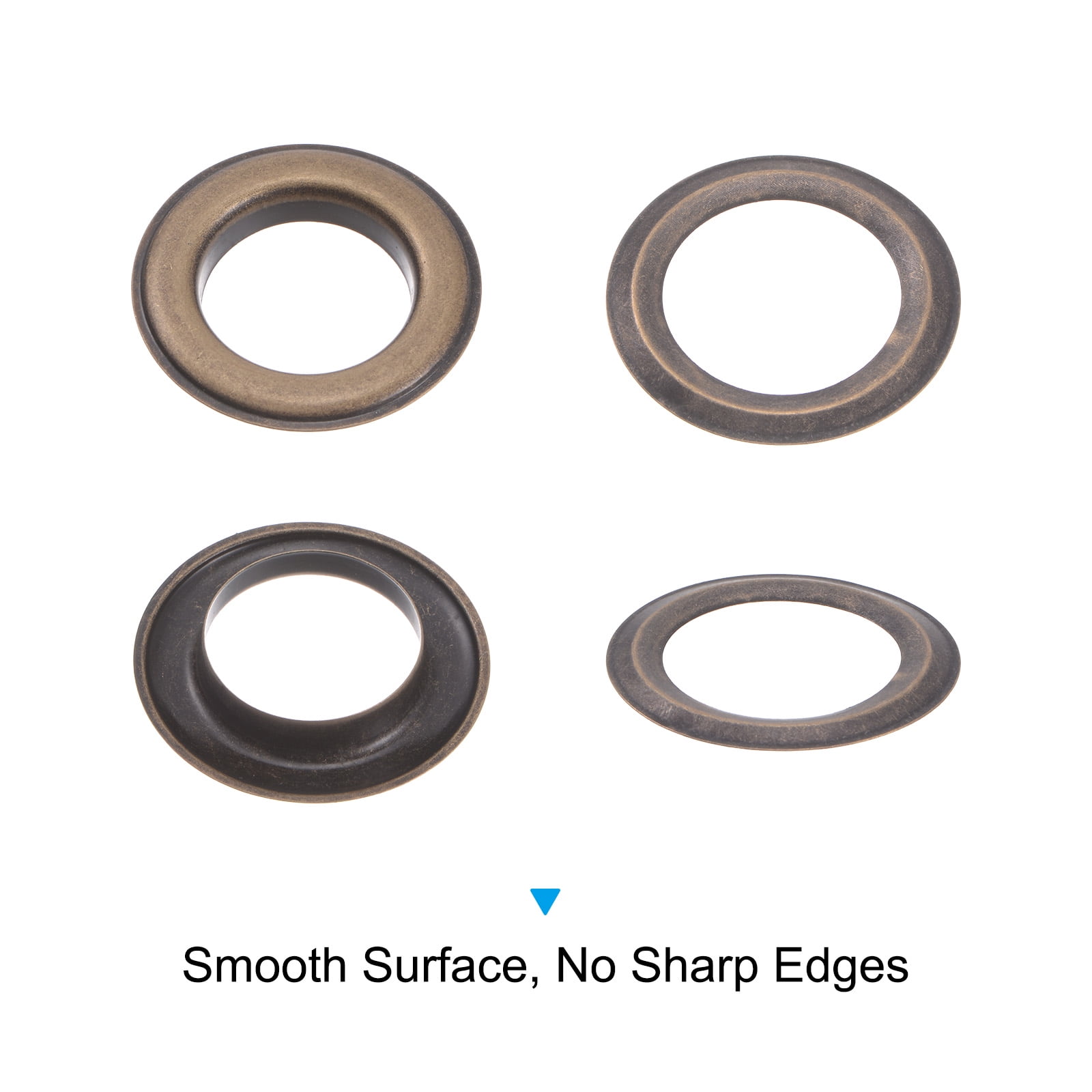 Grommet Kit 20mmx33mm Dia Copper Grommets Eyelets with Tools Brown, 50 Sets