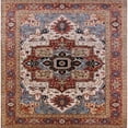 thumbnail image 1 of Ahgly Company Machine Washable Indoor Square Industrial Modern Light French Beige Brown Area Rugs, 3' Square, 1 of 7