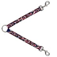 thumbnail image 1 of Buckle Down Dog Leash Splitter Ohio Flags Stacked 1 Foot Long 1 Inch Wide, 1 of 1