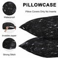 thumbnail image 5 of Throw Pillow Covers 24x24 Inch Set of 2, Starry Sky Waterproof Outdoor Pillow Covers, Modern Black Abstract Dots Stars Aesthetic Decorative Cushion Pillowcases for Couch, Sofa, Bed, Garden, Patio, 5 of 9