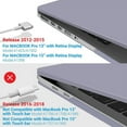 thumbnail image 4 of IBENZER Compatible with MacBook Pro 15 Inch Case 2015-2012 A1398, Hard Shell Case with Keyboard Cover & Screen Protector for Old Version Mac Pro Retina 15, Lavender Gray, W-R15-LVGY+1, 4 of 9
