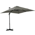 thumbnail image 1 of Outsunny Parasol Suspendu Déporté Carré 8'x8' pour Patio Gris Pâle, 1 of 10