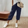 thumbnail image 2 of Noric Capri for Women Cotton Drawstring Waist Casual Loose Fit with Side Pockets for Everyday Lounge Wear, 2 of 9