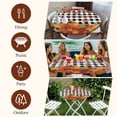 thumbnail image 7 of Maple Leaves Fall Round Tablecloth, Fitted Table Cover with Elastic for 36"-44" Round Tables, Thanksgiving Pumpkins Rustic Corn Retro Plaid Table Cloth Outdoor Dinning Party Waterproof Tablecloths, 7 of 7
