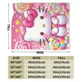 thumbnail image 5 of Hello Kitty Blanket, Super Soft Throw Blanket, Cozy Flannel Blankets For Boys Girls, Warm Blankets For Couch Sofa Bed, 60"X50", 5 of 9