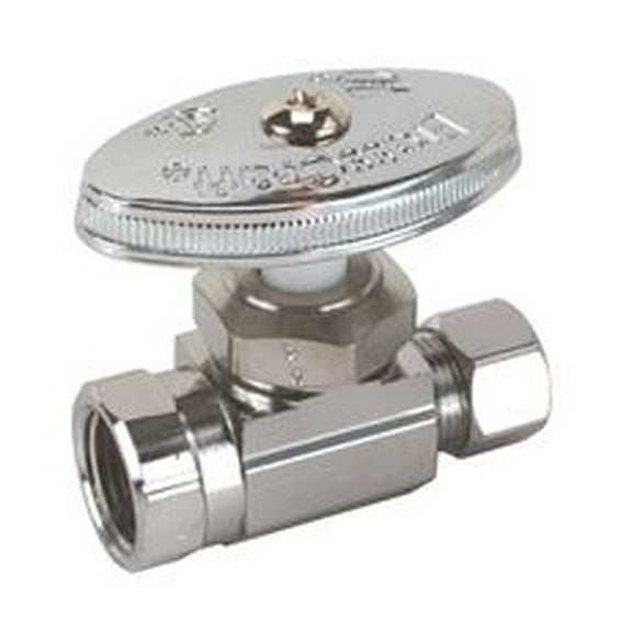 Brasscraft Straight Stop 1/2'' Fip X 3/8'' Compression, Lead Free