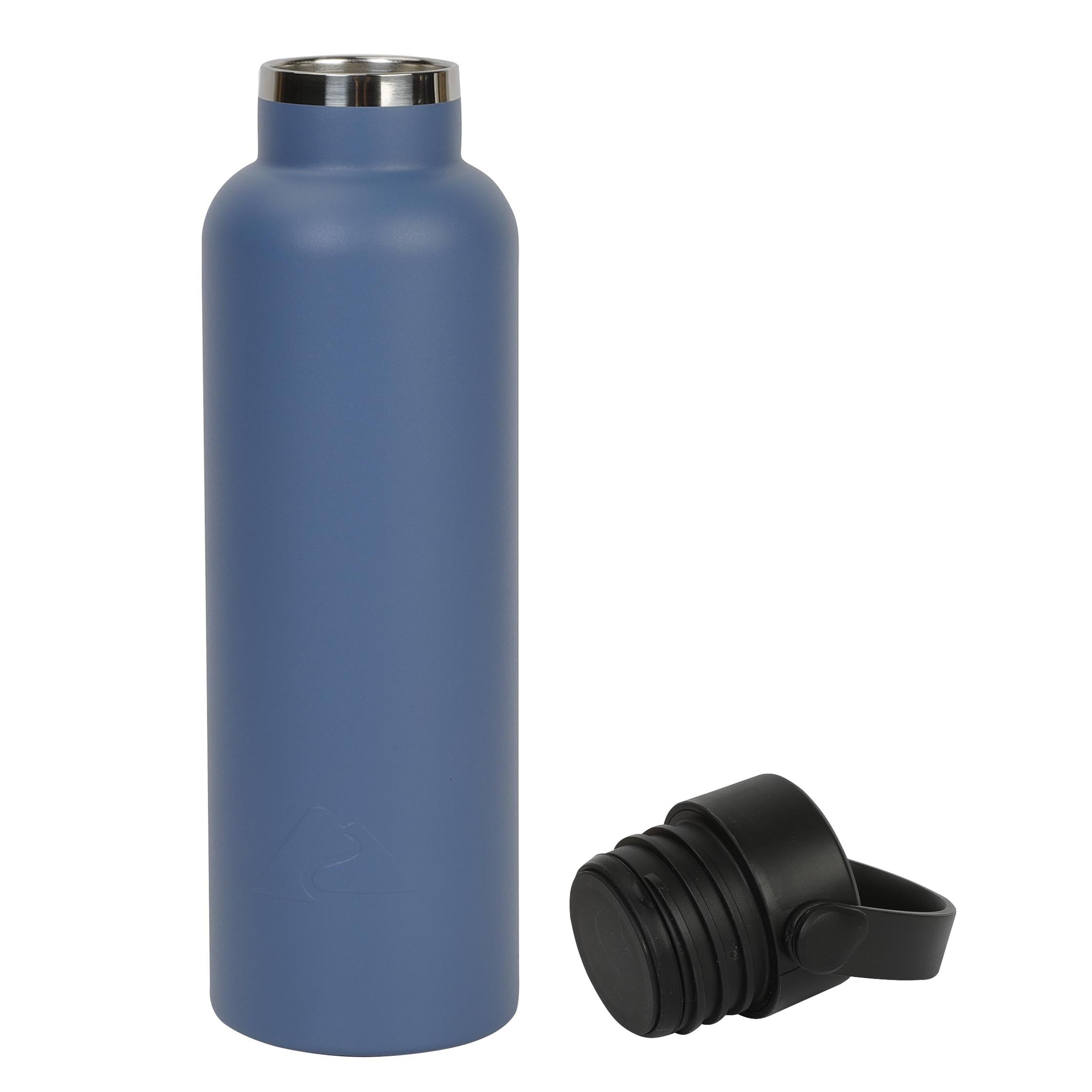(3 pack) Ozark Trail 24 oz Stainless Steel Insulated Loop Carry Water Bottle, Indigo Blue