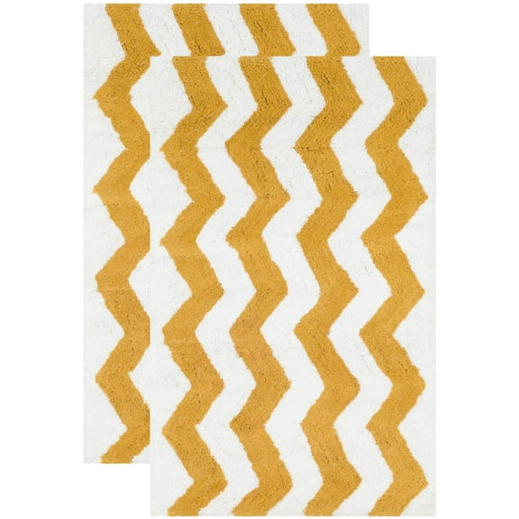 Shag & Flokati Rug - Plush Master Bath -Saffron-Color:Saffron,Design:Shag & Flokati,Shape:Rectangle,Size:2'10"L x 1'9" W