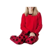 BeQeuewll Christmas Family Plaid Pajamas Unisex Tops and Pants 2PCS Set