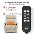 thumbnail image 5 of MCombo Small Size Electric Power Lift Recliner Chair Sofa with Massage and Dual Heating, Adjustable Headrest for Elderly People Petite, USB Ports, Extended Footrest, Faux Leather 7111 (Cream White), 5 of 9