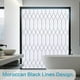 thumbnail image 4 of Window Privacy Film Stained Glass Frosted Glass Window Clings Moroccan Lattice Decorative Bathroom Door Coverings UV Sun Blocking Heat Control Removable Home Window Tint(17.5X78.7in,White), 4 of 9