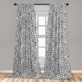 thumbnail image 5 of Ambesonne Geometric Curtains, Vintage Lines Circles, Pair of 28"x95", Black White, 5 of 5