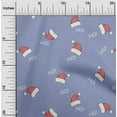 thumbnail image 2 of oneOone Georgette Viscose Medium Purple Fabric Christmas Hats Quilting Supplies Print Sewing Fabric By The Yard 42 Inch Wide, 2 of 4