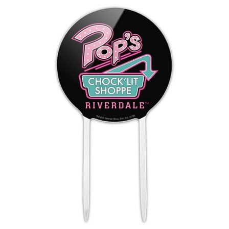 Acrylic Riverdale Pops Chock'lit Shoppe Cake Topper Party Decoration for Wedding Anniversary Birthday Graduation
