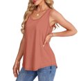 thumbnail image 4 of TAGOLD Womens Plus Size Casual Tops, Womens Summer Short Sleeve Tops,Women's New Solid Color Round Neck Camisole Sleeveless, 4 of 5