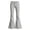 C472 Grey, variant on CONZONE Flared Pants for Little Girls Striped Print Girls Bootcut Pants Mid Waist Trendy Fall School Trousers with Pockets Size 5-6 Years