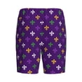thumbnail image 4 of Picia Purple Mardi Gras Pajama Shorts for Men, Men's Pajama Bottoms, Sleepwear,Short Pajama Pants-3X-Large, 4 of 9