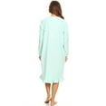thumbnail image 4 of Lati Fashion Fleece Women Nightgown Sleepwear Pajamas Female Long Sleeve Sleep Dress Nightshirt Green 2X, 4 of 4