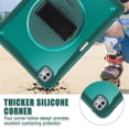 thumbnail image 5 of Case For Apple iPad Pro 13 2025 / 2024 Handle Protective Cover 360° Rotating Ring Stand, Shockproof Dropproof Case For Kids Kickstand & Pencil Holder & Shoulder Strap,Dark Green, 5 of 8