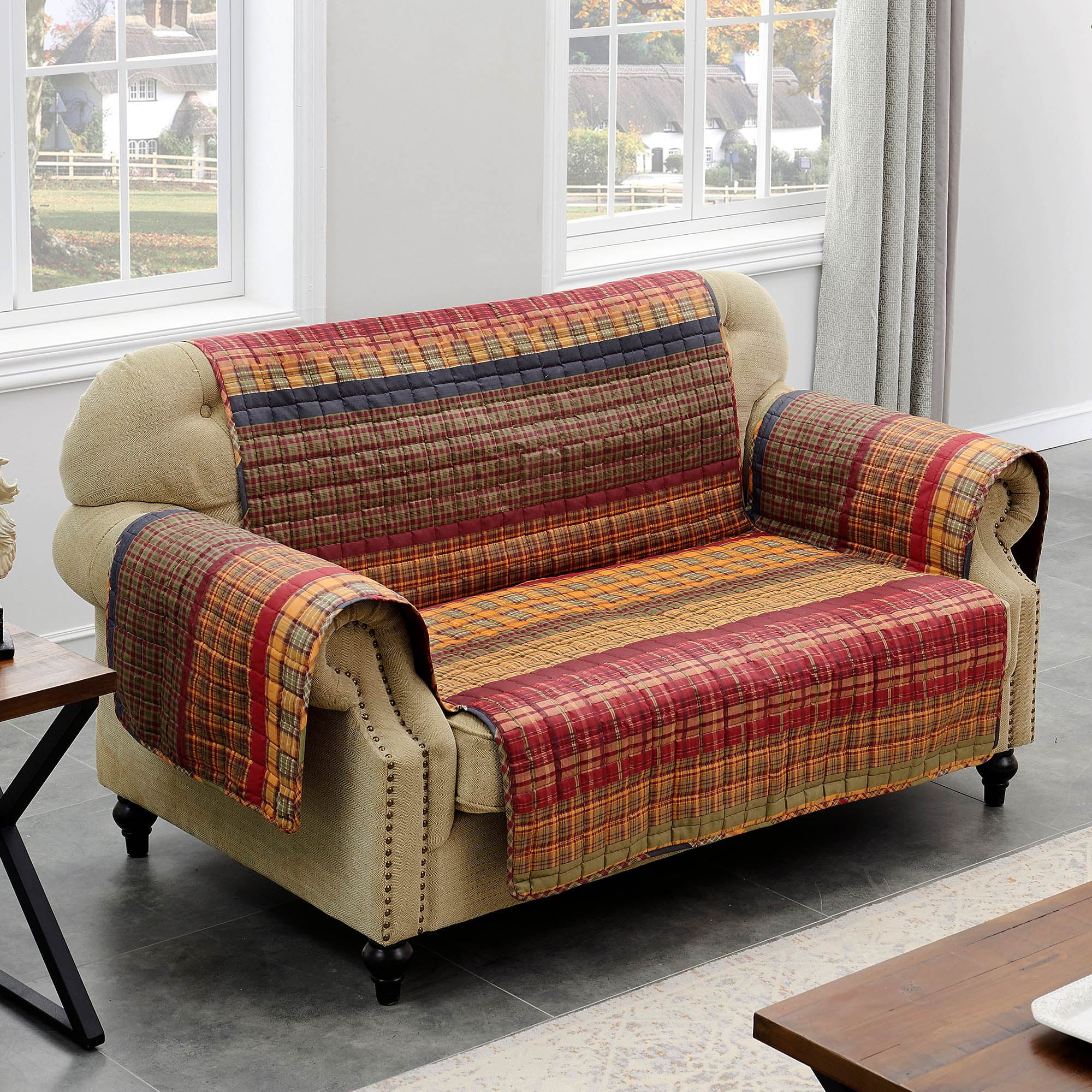 Barefoot Bungalow Gold Rush Reversible Sofa Cover Furniture Protector