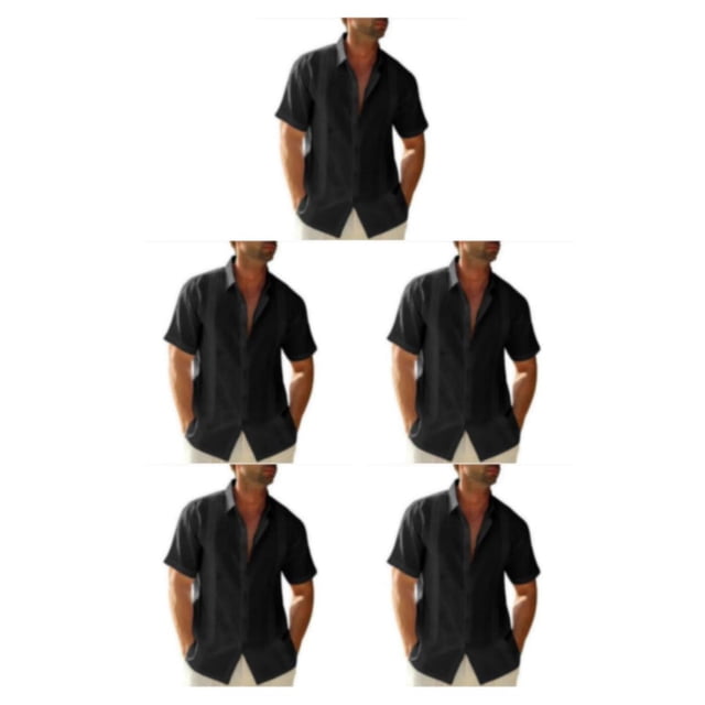 Sonducket Camisa abotonada para hombre de viaje para niños, fiesta en la piscina de verano, Tops ajustados de Color sólido, ropa de trabajo, Type2 NO2