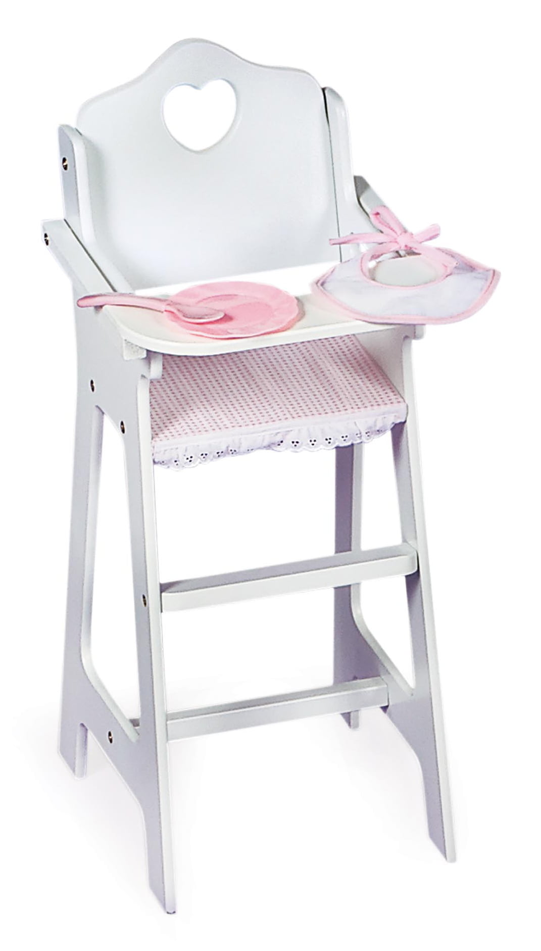 Badger Basket White Rose Doll High Chair fits American Girl Dolls White