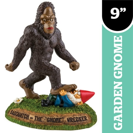 BigMouth Inc. Sasquatch the Gnome Wrecker Garden Statue, 9-inch Tall Funny Lawn...