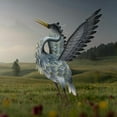 thumbnail image 3 of 36 Inch Crane Statue for Garden Decor, Bird Yard Art Coastal Ocean Decor, Outdoor Heron Garden Animal Sculpture for Backyard, Yard, Patio, Porch, Gray, 1Pc, 3 of 7