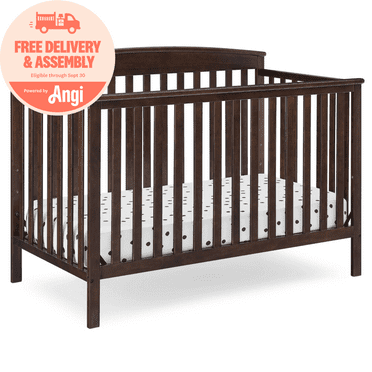 Delta Children Hanover 6-in-1 Convertible Baby Crib, Walnut Espresso