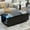 Black, variant on Harper & Bright Designs Modern Coffee Table with LED Lights, Rectangle Center Table with Storage, White Coffee Table with Drawers for Living Room