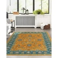 thumbnail image 5 of Unique Loom Medina Collection Area Rug - Hijaz (4' 4" x 6' Rectangle Sunshine Yellow/Blue), 5 of 10